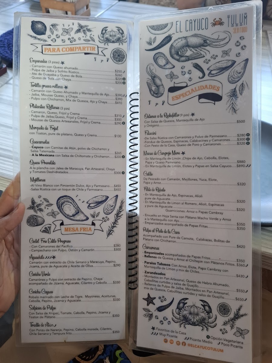 El Cayuco Tulum Menu - Image 2