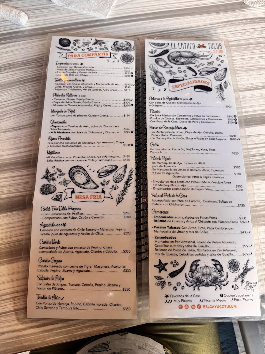El Cayuco Tulum Menu - Image 3