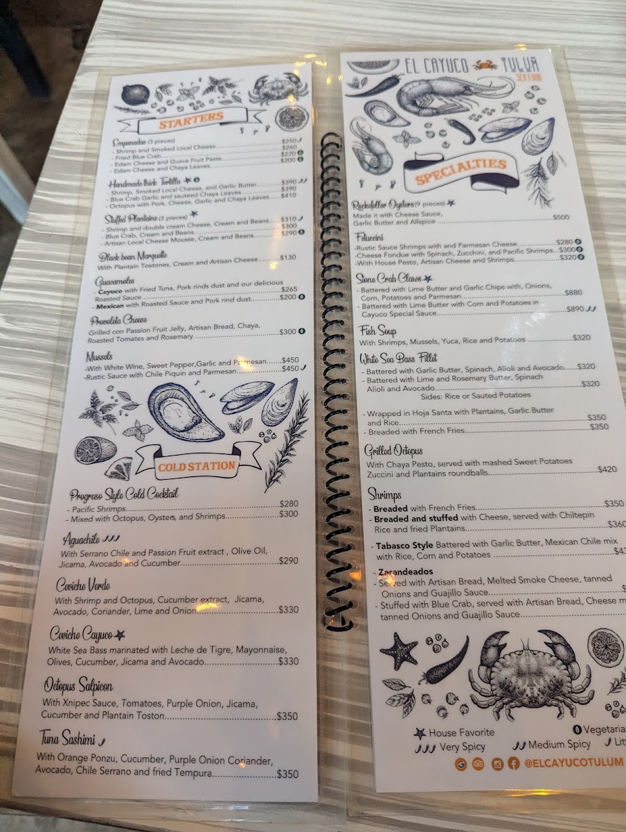 El Cayuco Tulum Menu - Image 5